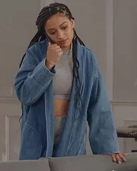 Samantha Logan Denim Coat All American Season 06