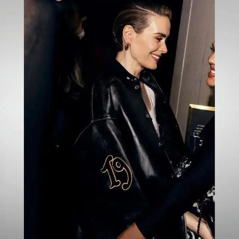 Sarah Paulson Met Gala leather jacket