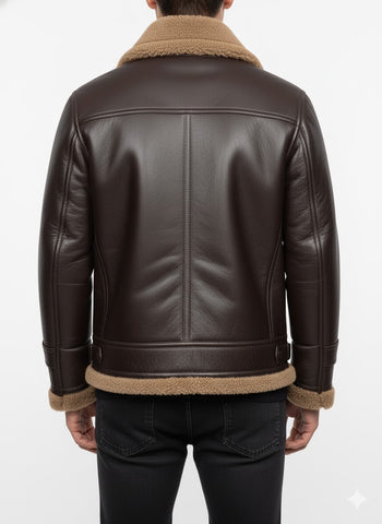 Shearling Brown Leather Jacket