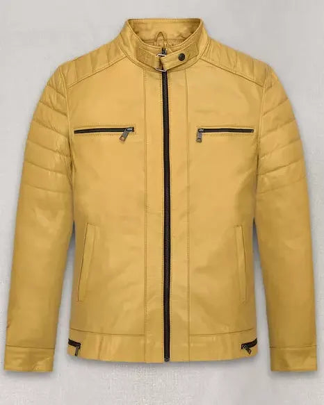 Andrew Tate Yellow Leather Jacket