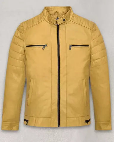 Andrew Tate Yellow Leather Jacket