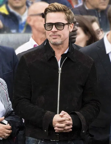 F1 2025 Brad Pitt Suede Jacket