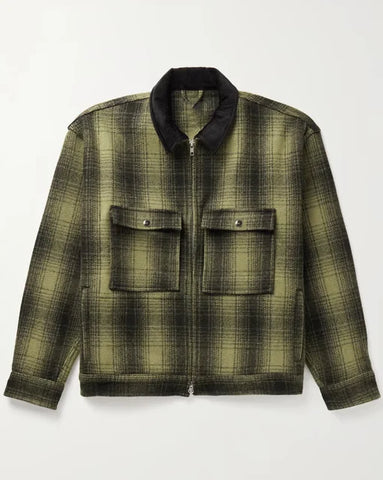 Claim to Fame S03 Kevin Jonas Olive Green Plaid Jacket