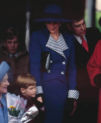 Purple coat from Sandringham Church