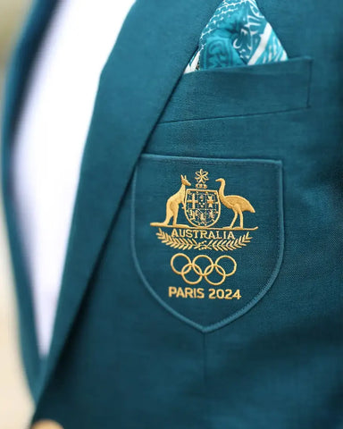 Team Australia Opening Ceremony 2024 green Blazer