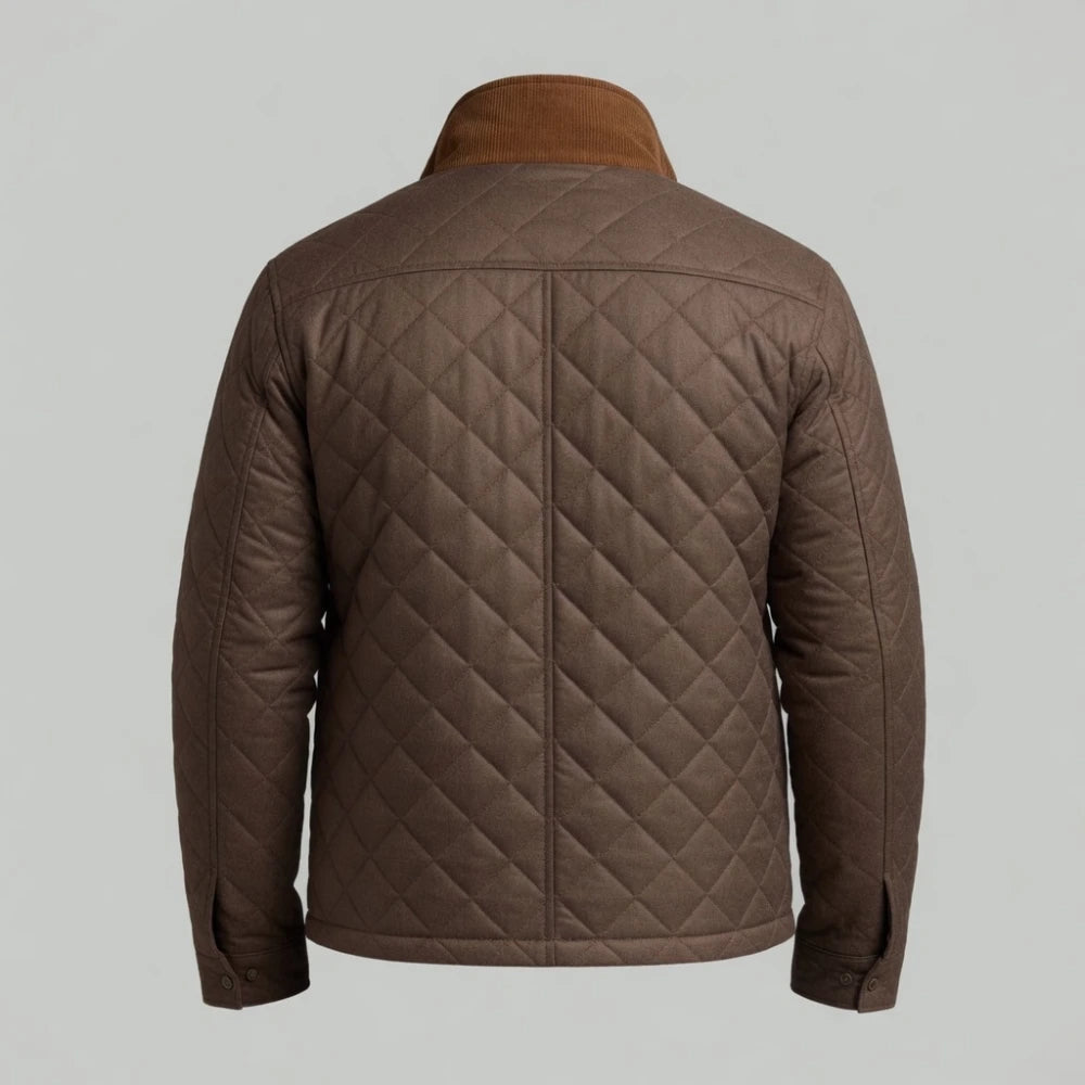 Shop John Dutton Brown Quilted Jacket