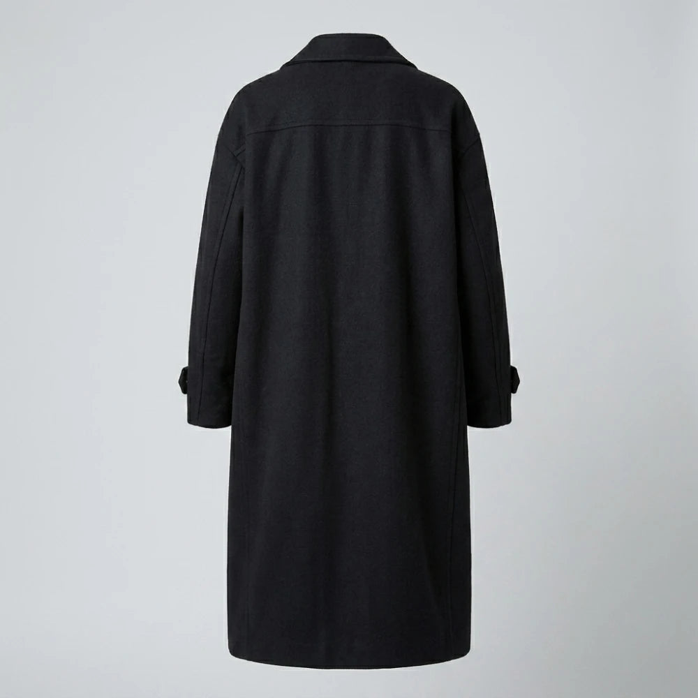 Shop Lupin Assane Black Wool Coat