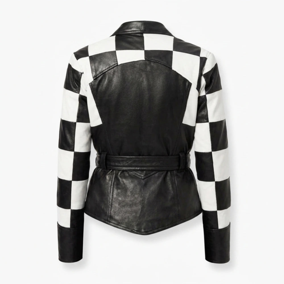 Sinners Hailee Steinfeld Black and White Checkered Jacket