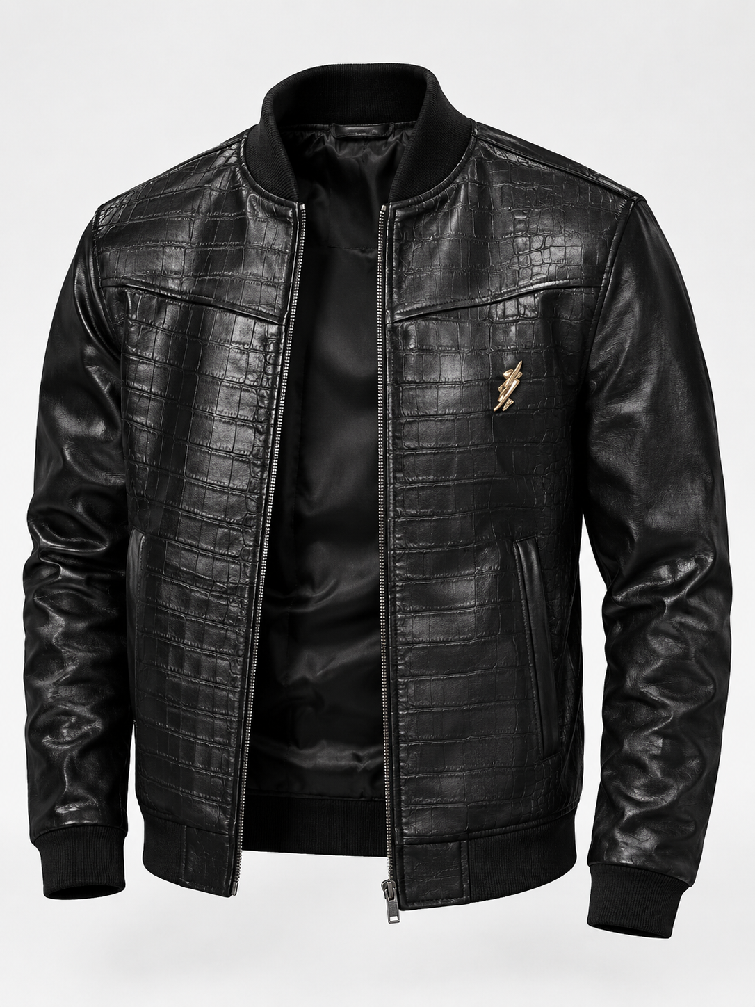 Watch What Happens Live Snoop Dogg Black Leather Bomber Jacket