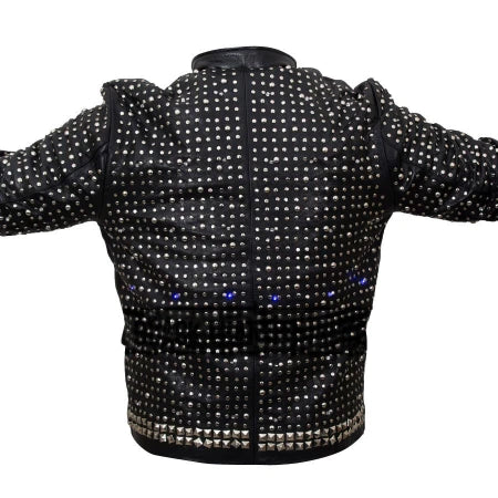 Chris Jericho Sparkle Light Up WWE Leather Jacket