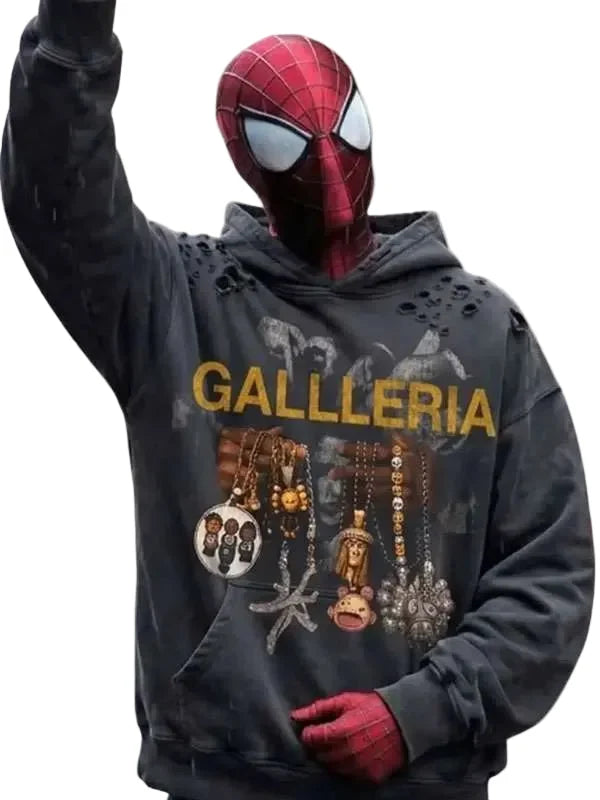Spiderman Galleria Grey Graphic Hoodie