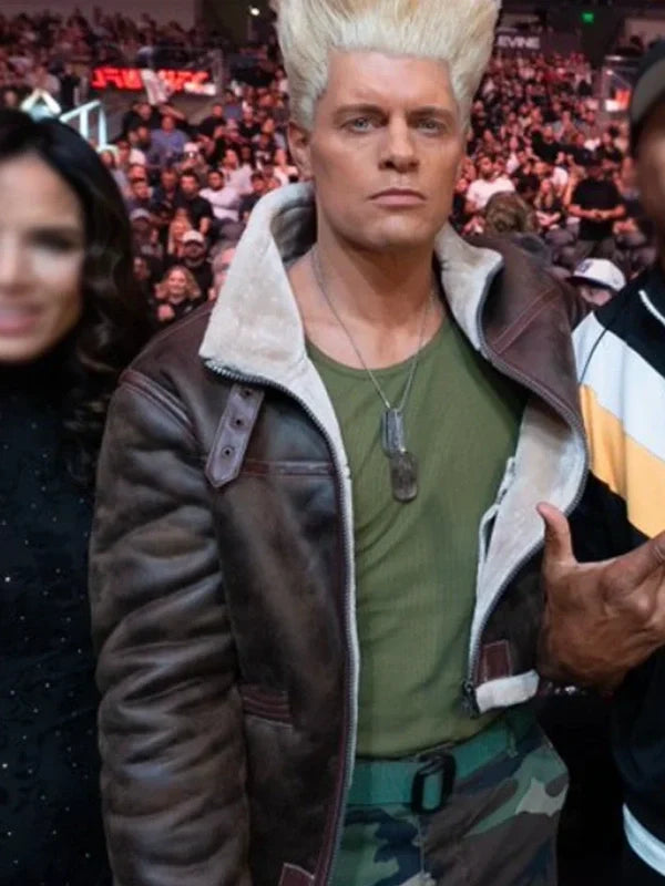 Brown Cody Rhodes UFC 332 jacket front view