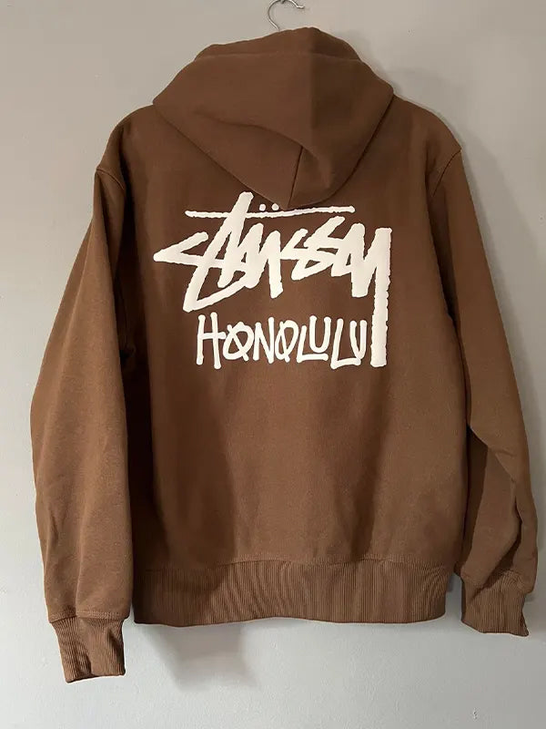 Stussy-Honolulu-Hoodie-Brown