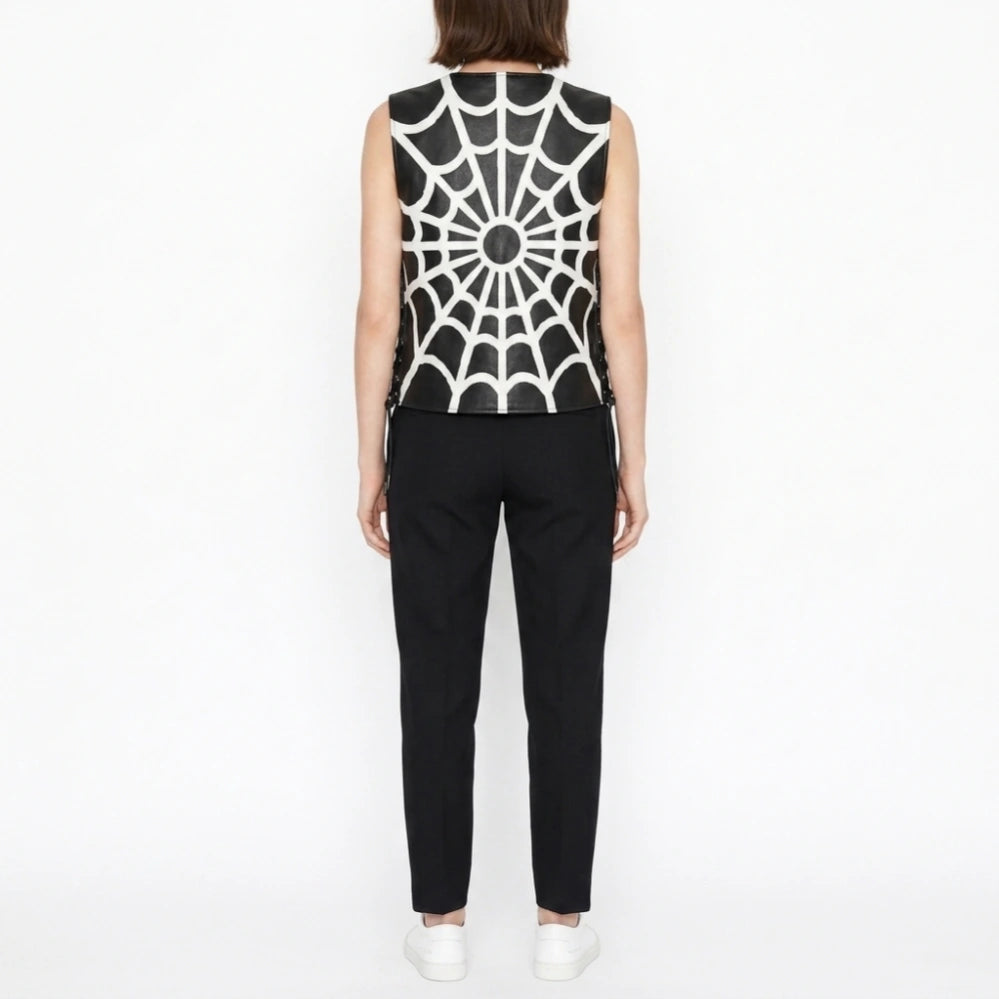 Supreme x Vanson Spider Web Leathers Vest