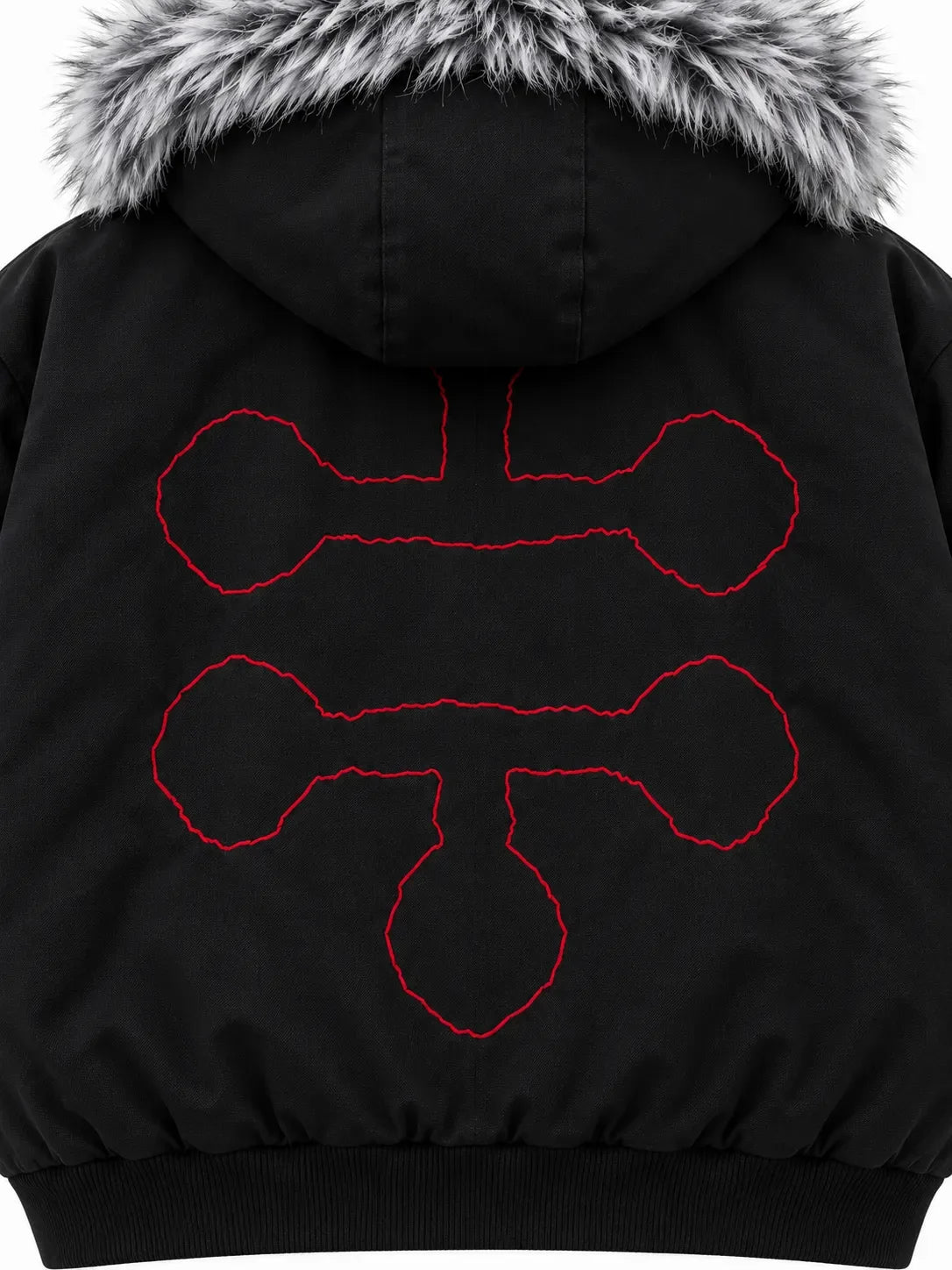 The Ten Shadows Canvas Clasp Black Bomber Jacket