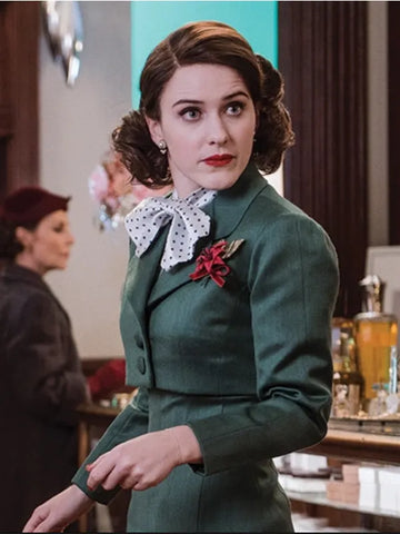 The Marvelous Mrs. Maisel Rachel Brosnahan S04 Green Cropped Jacket