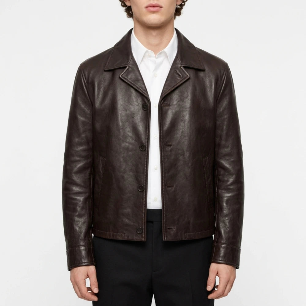 The Odyssey Photocall Tom Holland Leather Jacket