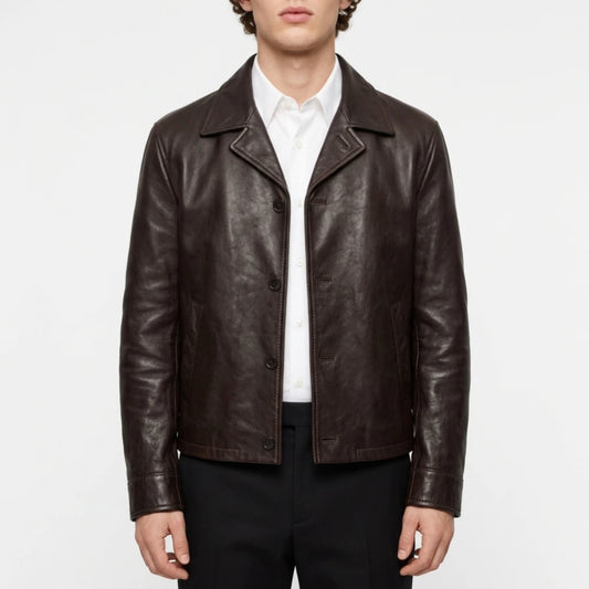 The Odyssey Photocall Tom Holland Leather Jacket