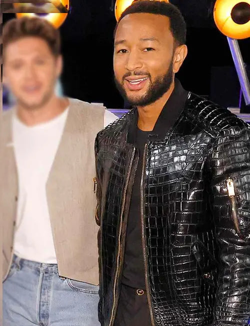 The Voice John Legend Crocodile Leather Jacket