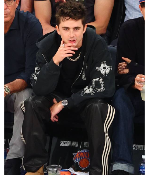 Timothee Chalamet Black Zip Up Hoodie