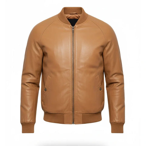 Trendy Tan Bomber Jacket Mens