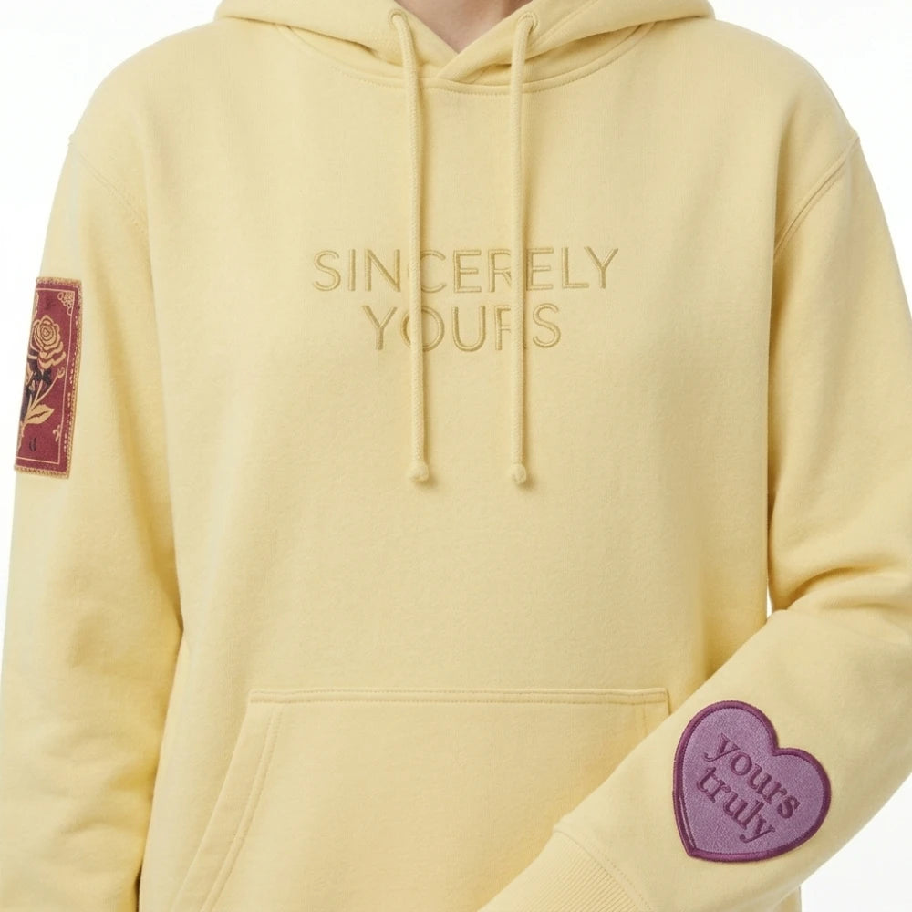 Unisex Yellow Sincerely Yours Hoodie