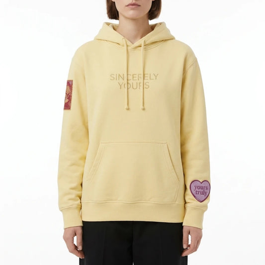 Unisex Yellow Sincerely Yours Hoodie