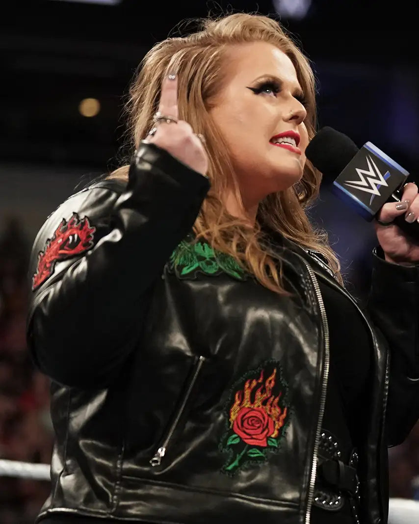 WWE Smackdown Piper Niven Studded Leather Jacket