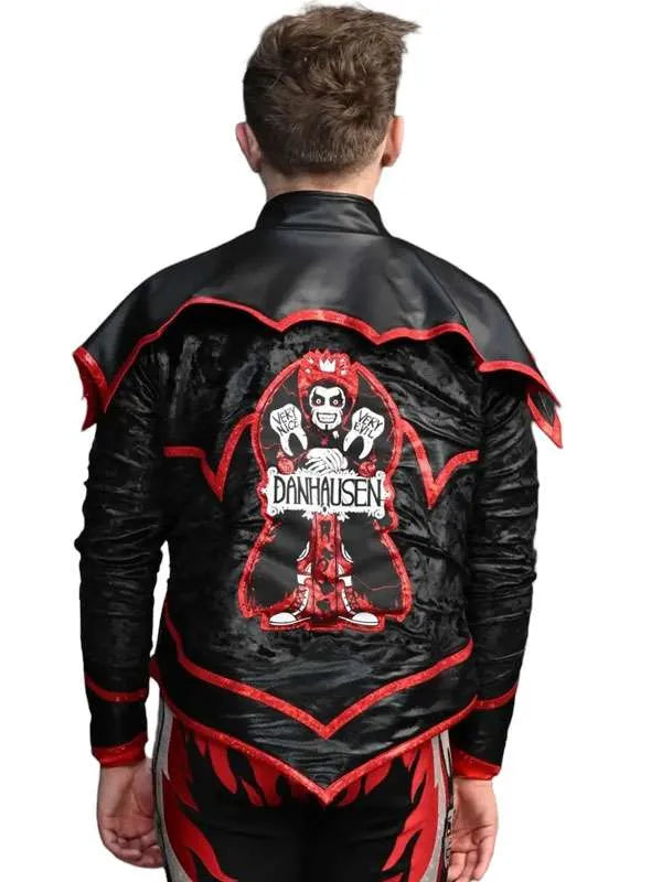 Danhausen WWE SummerSlam 2026 Black Leather Satin Jacket
