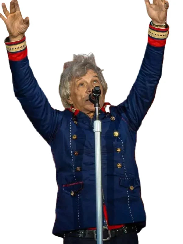The Forever Tour 2026 Wembley Stadium Jon Bon Jovi blue military jacket