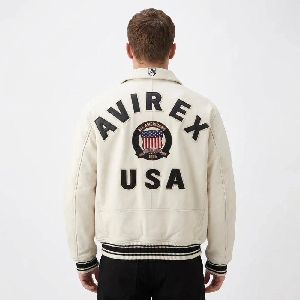 Avirex USA Icon Leather Bomber Jacket