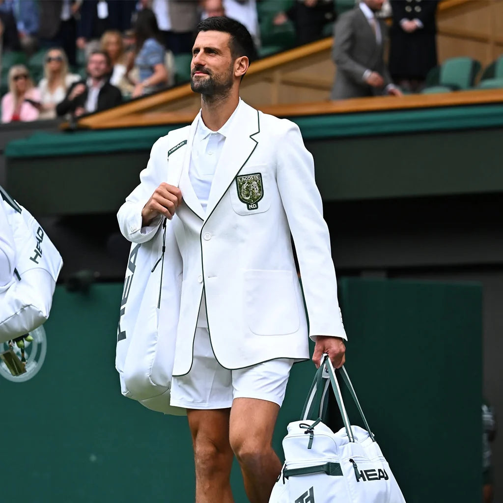 Novak Djokovic inspired Wimbledon white tennis blazer