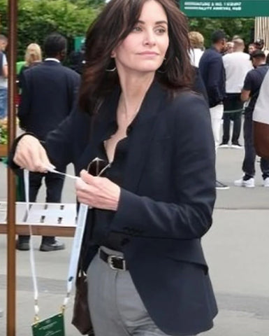 Courteney Cox Wimbledon 2024 Black Blazer