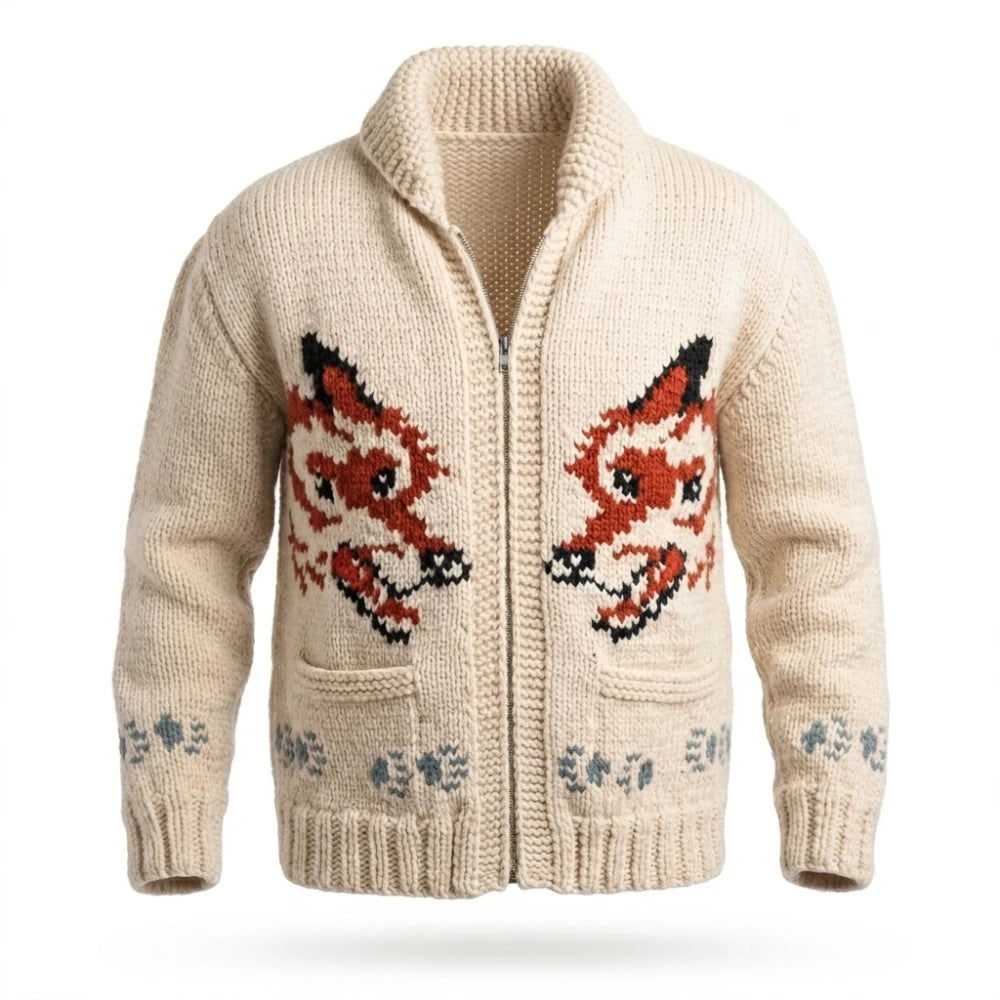 Project Hail Mary Fox Sweater Knit Cardigan