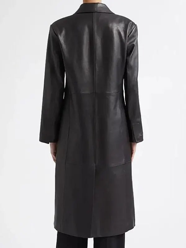  Patient Zero Slim Black Leather Trench Coat 2026