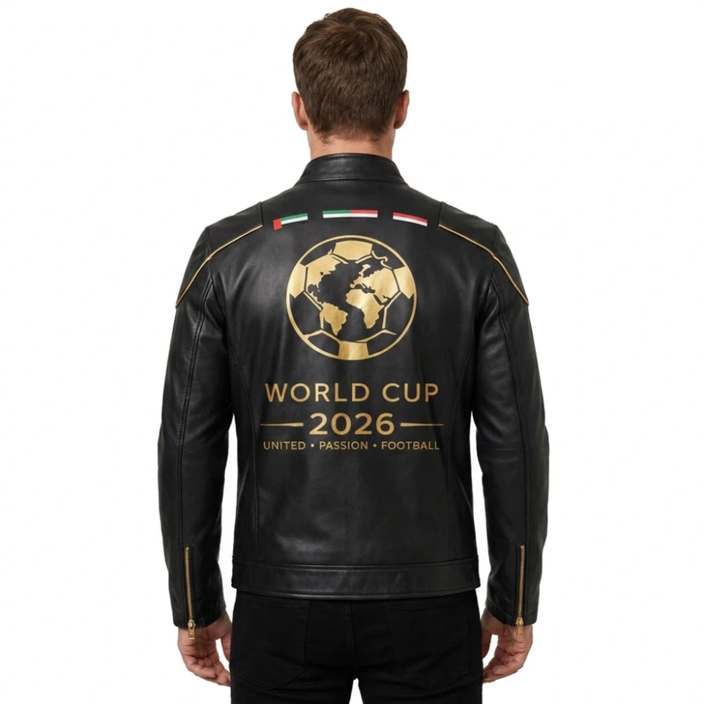 World Cup 2026 Black Leather Jacket