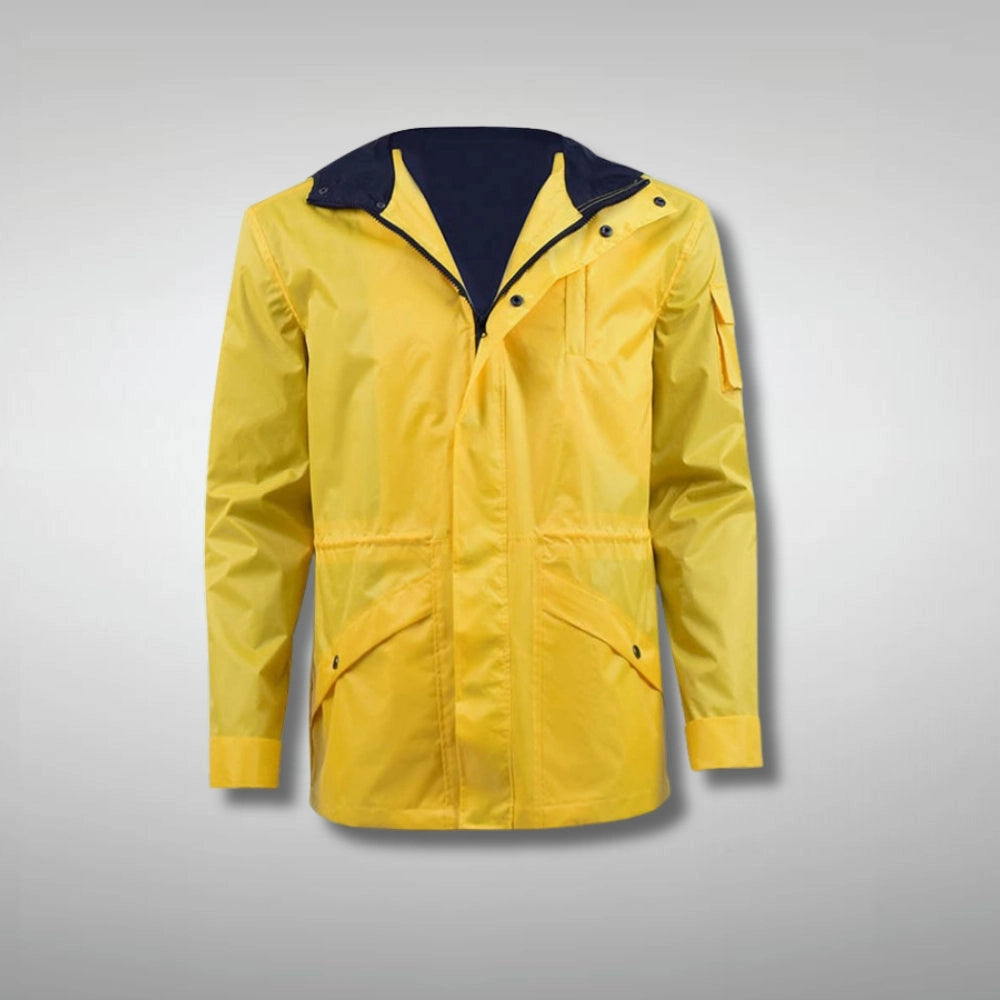 Waterproof Yellow Hooded Jacket