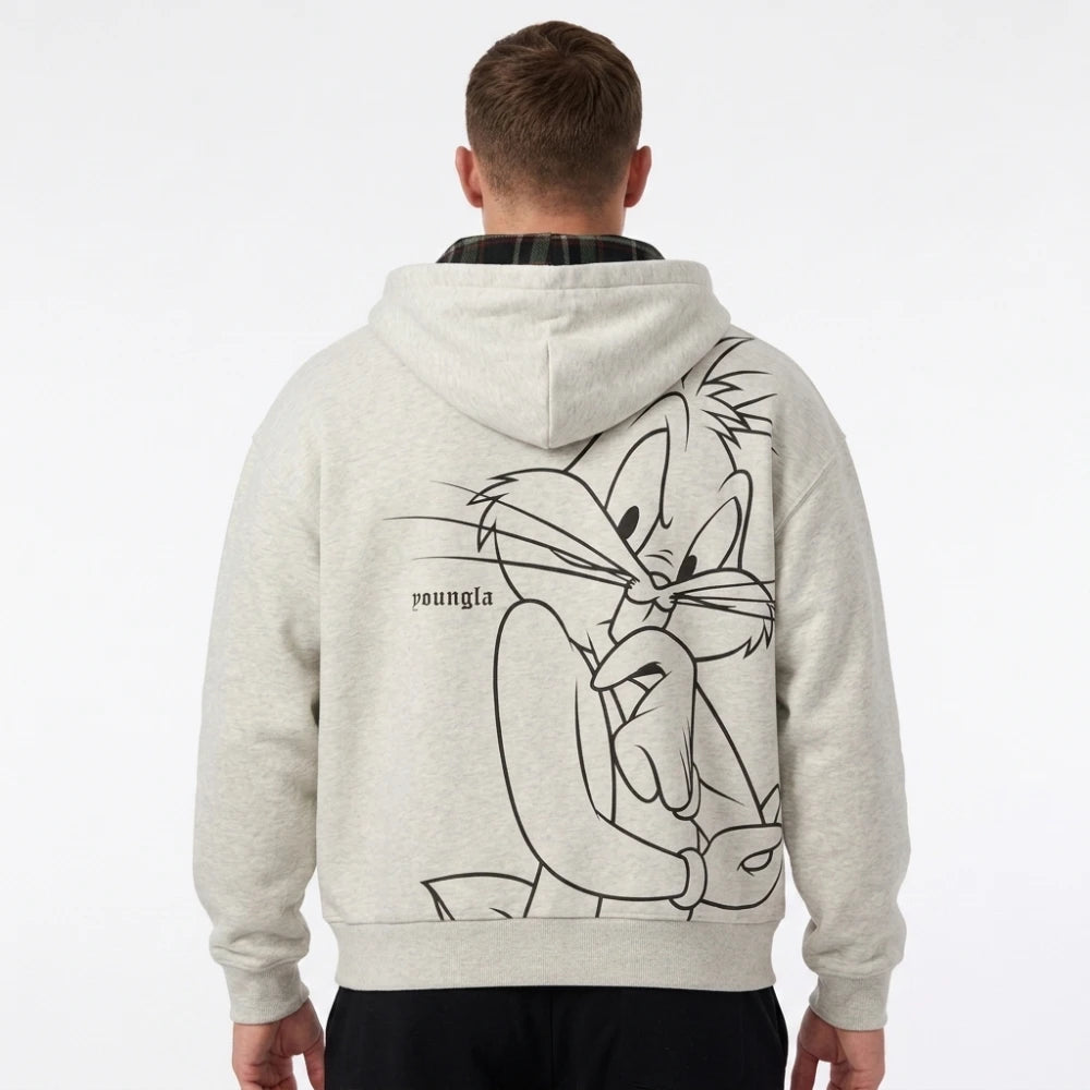 YoungLA Looney Tunes Plaid Zip Hoodie