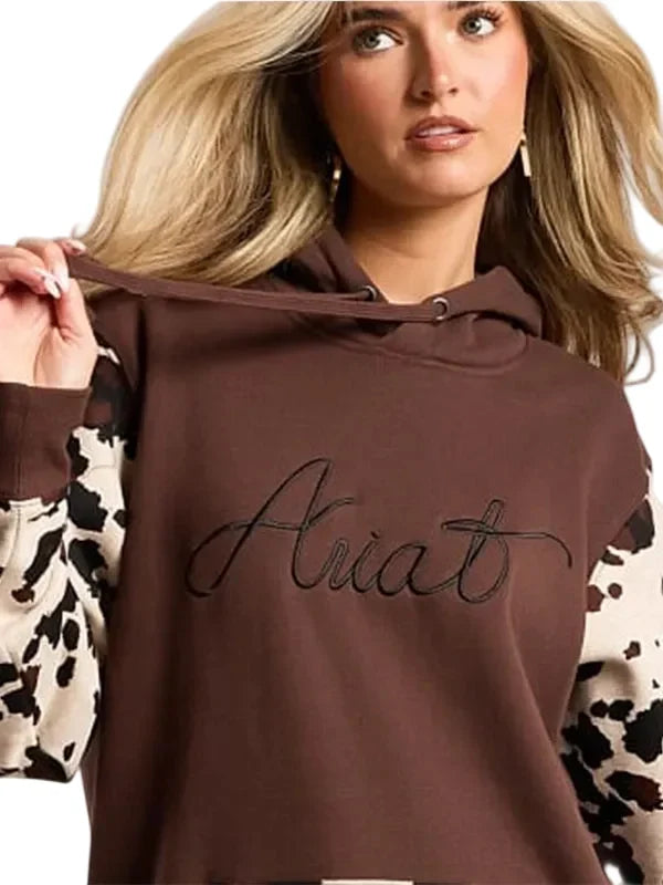 Brown-Cow-Print-Hoodie