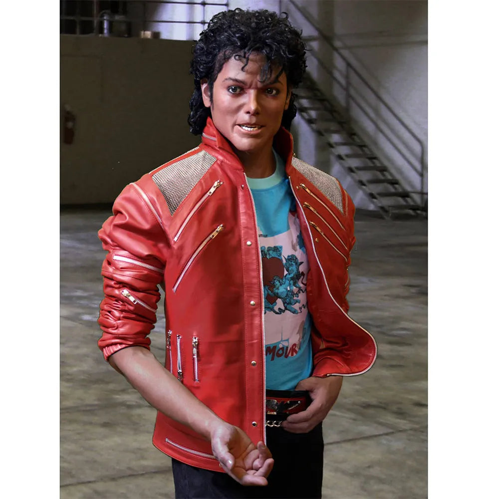 MJ  Red Beat It Leather Jacket